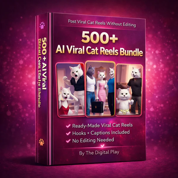 500+ AI Viral Cat Reels Bundle